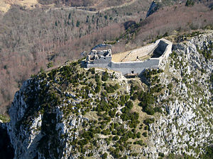 Castillo de Montségur, vista aérea.