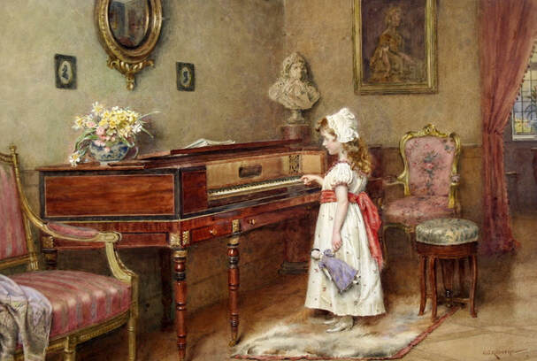 Piano Practice. George Goodwin Kilburne.