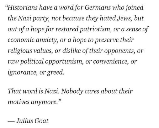 Cita de Julius Goat sobre los alemanes que se unieron al partido nazi.
